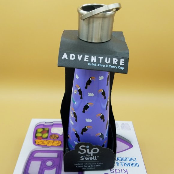 Bentgo Kids Lunch Box, Sip by S'well Water Bottle Bundle, New, School Lunch - Picture 3 of 7